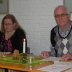 Mötesordförande Tage med sekreteraren Carina