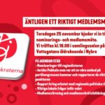 Medlemsmöte 25/11